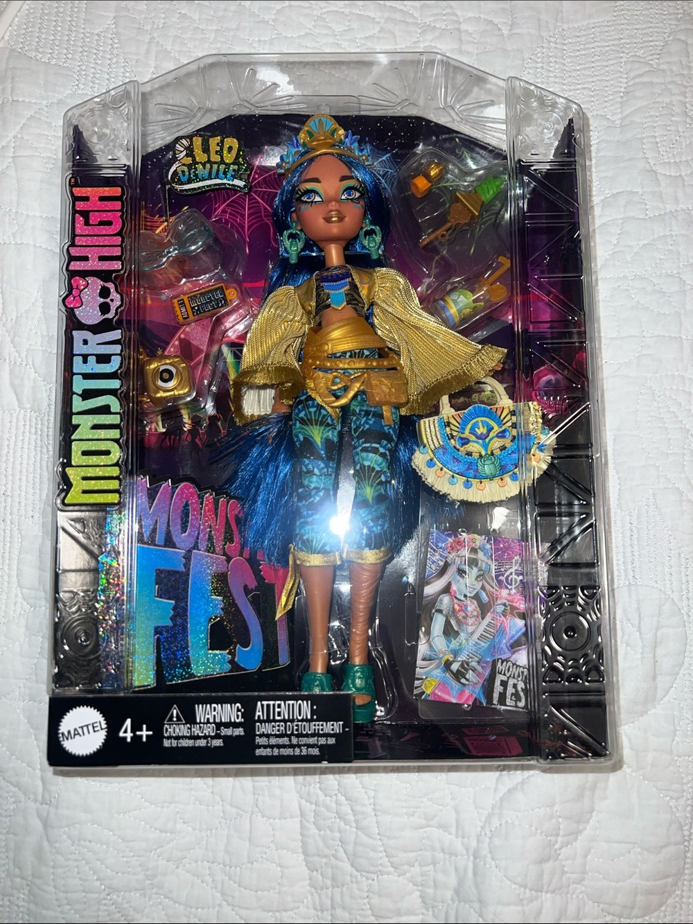 monster high Cleo de Nile Doll - Gold, Blue & Teal Festival Look